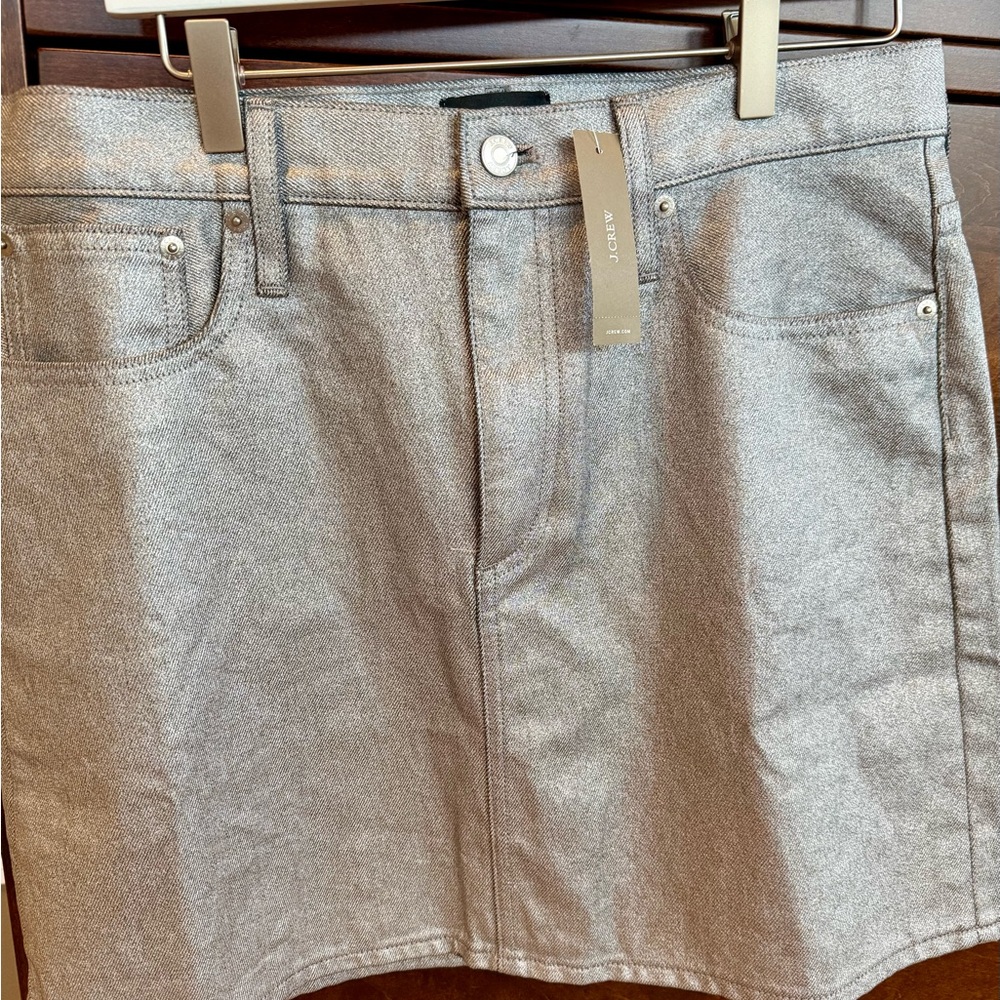 J. Crew Gray Mini Skirt for Casual Work